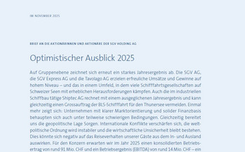Aktionärsbrief 2025 SGV Holding AG
